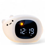 Animal-Shape Alarm Clock Light Adjustable Pat Control Touch Night Light Small Ornaments Home Decor Sleep Training Clock Toddler
