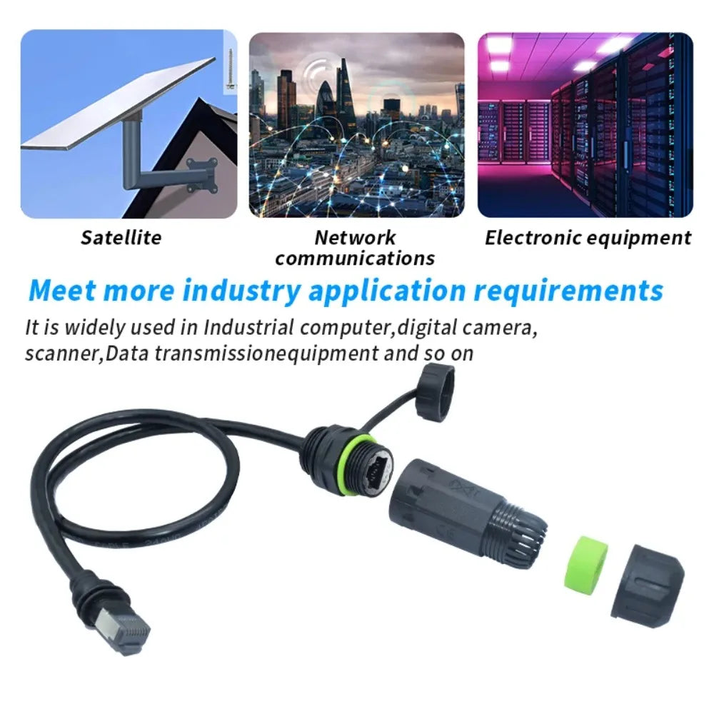 50/100 CM Starlink Ethernet Adapter Gen 3/Mini,Starlink Mini Cable Extension to RJ45 Coupler IP68 Waterproof for Dish and Route