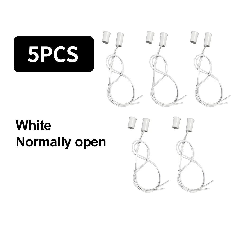 RC-33 Magnetic Reed Switch NC Recessed Wired Window Door Contact Sensor for Home Security and Burglar Alarm Systems