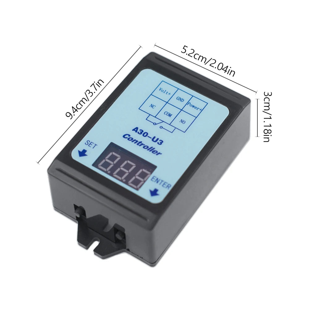 Relay Switch Controller DC 6~80V Voltage Detection Charging Discharge Monitor with Case Digital display DC voltage detection