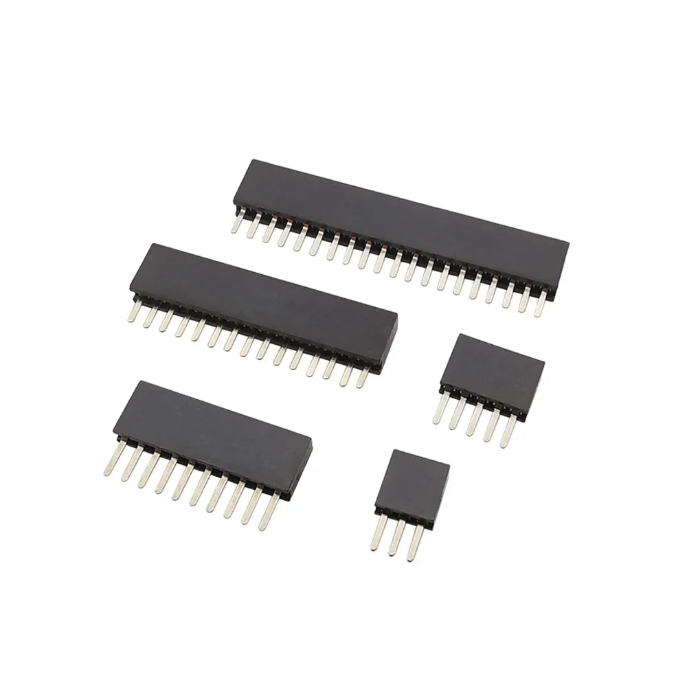 10Pcs 1.27 mm Single Row Male Female Plug Socket Breakaway PCB Board Pin Header Connector 1.27 Strip Pinheader 2P-50 Pin