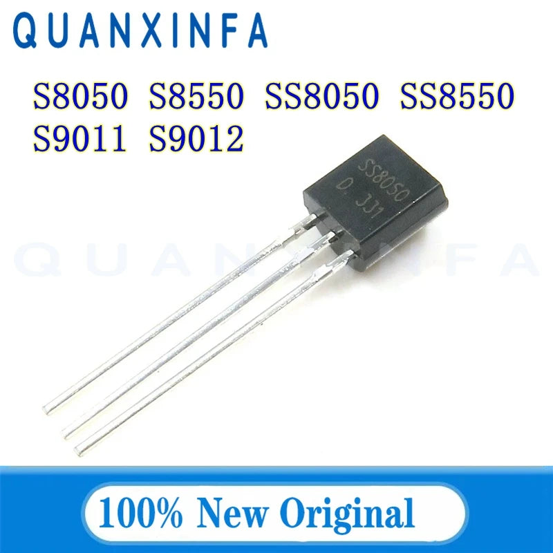 50-100PCS S8050 S8550 SS8050 SS8550 S9011 S9012 TO92 NPN/PNP Transistors