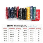 Heat Shrink Tubing Thermoresistant Tube Heat Shrink Wrapping Kit 2:1 Insulation Wire Cable Kit ,For Electrical Wiring and Repair
