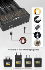 LiitoKala Lii-402 18650 Smart Battery Charger 1.2V 3.7V 3.2V 3.85V for 26650 18500 18350 17500 16340 14500  Battery