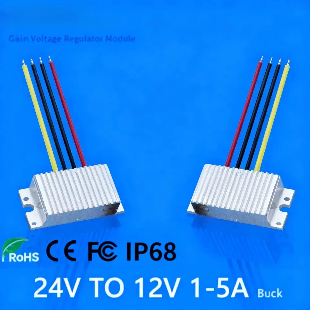 Buck Model Converter 24V to 12V 1A 2A 3A 4A 5A 60W DC DC Step Down Model Power Converter Buck Voltage Regulator for Cars ROHS CE