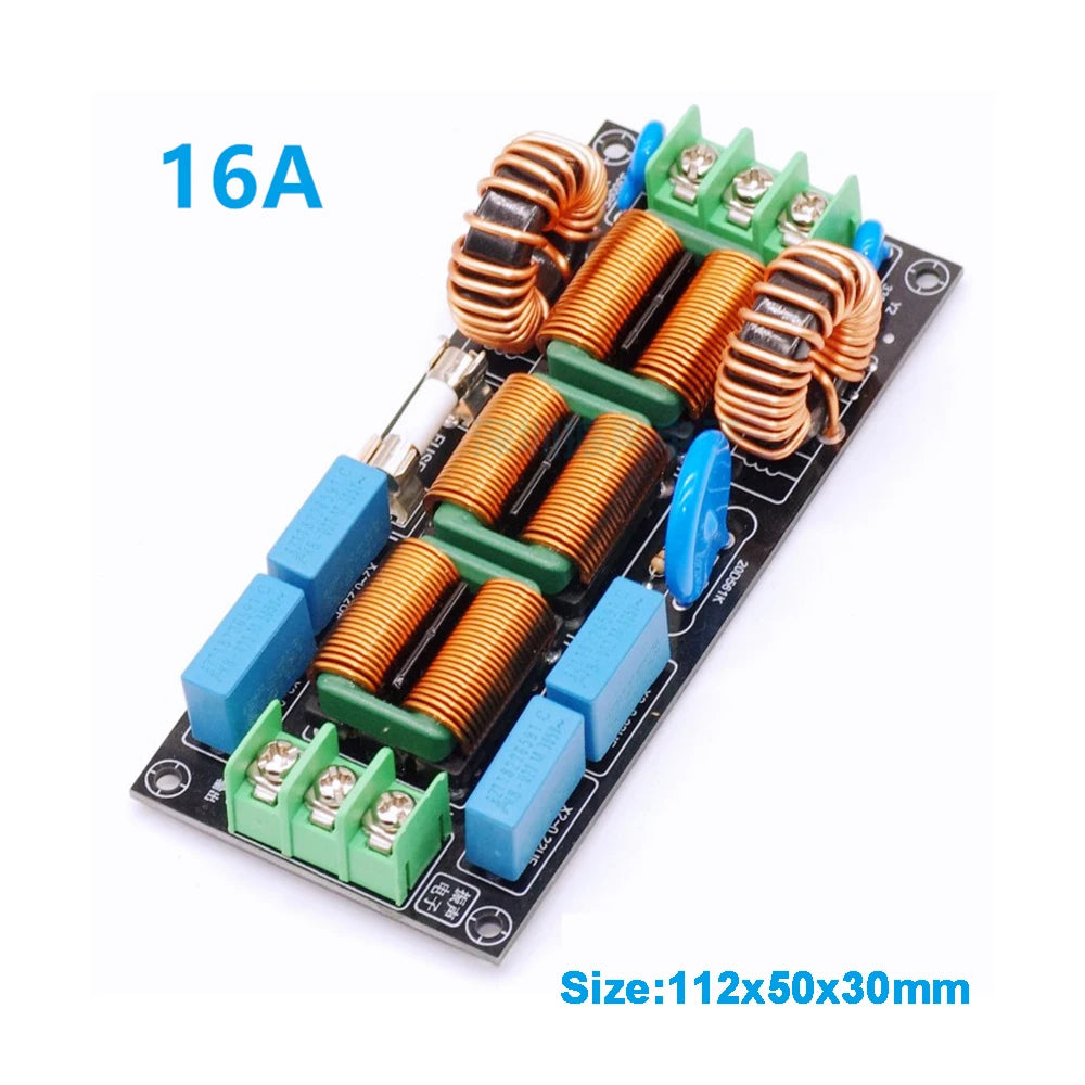 4A 8A 16A 4-Stage AC Power Supply EMI Filter 110V 220V Audio Electromagnetic Interference Filtering EMC Differential Common Mode