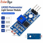 Estardyn 3.3V-5V Photoresistor Light Sensor Module 3Pin LDR Detector for Robot Light Following DIY & Smart Lighting