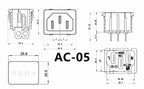 Black CE IEC320 C13 C14 AC Power Panel Socket PDU UPS Rewirable Wiring Plug Electric Battery Receptacle Docking Outlet 10A 250V