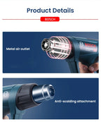 Bosch GHG20-63 Heat Gun Heavy Duty Plastic Welding Guns Digital Temperature Display Film Shrinking Sealing Thawing Paint Removal