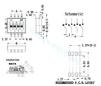 5Pcs SMD SMT 1.27mm DIP Switch Slide Type 1/2/3/4/5/6/8 Position for PCB Board