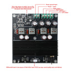 TPA3255 HIFI Dual Core Stereo Amplifier Board 2 Channel 600W+600W Class D Digital Power Amplifier TL072 OP AMP