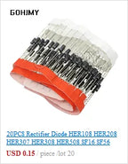 20pcs 1W Metal film resistor 1% 1R ~ 1M 1 2 10 22 47 100 330 ohm 1K 4.7K 10K 22K 47K 100K 330K 470K 2R 10R 22R 47R 100R 330R