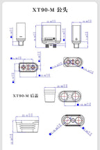 Xt90 Male and Female Connector Aircraft Model Lithium Battery Connector Xt90s Electrical Adjustment Gold-Plated Cable Plug