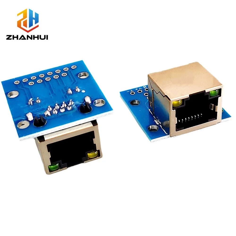 RJ45 Network Test Board with LED Indicator, 8P Horizontal Female Socket Adapter PCB, Ethernet Cable Troubleshooting Module