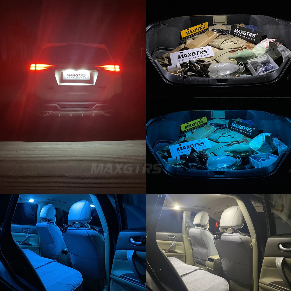 5x T10 LED W5W Car Side Interior Lights 12V Reading Bulb 3030 Chips 194 168 Auto White Red Yellow Parking Marker Dome Lamps
