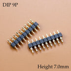 1 Piece FOR DIP Pogo Pin Connector Spring Loaded Contact Test Probe Power Charging Connector Pin 2.54 Mesh