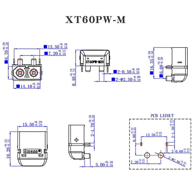 1/5/10PCS XT60PW Plug Connector XT60 Upgrade Male Female Lipo Battery PCB Board DIY Parts for RC Balanced Car Wheelbarrow