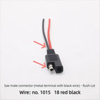 5PCS SAE Single-ended Cable Power Extension Connector Plug Cable Solar Panel Battery Adapter Quick Connect