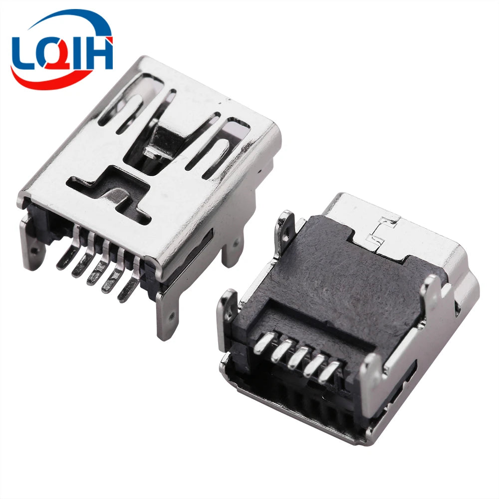 10PCS Mini USB SMD SMT 4Pin 5Pin Female Mini B Socket Connector Plug Straight DIP Jack Connector Plug-in