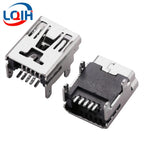 10PCS Mini USB SMD SMT 4Pin 5Pin Female Mini B Socket Connector Plug Straight DIP Jack Connector Plug-in