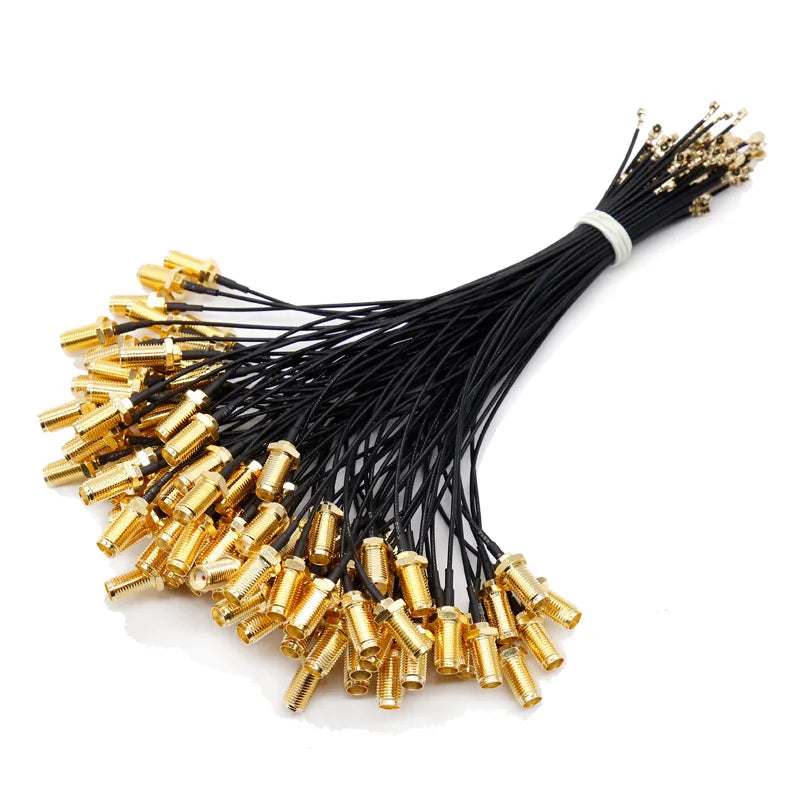 U.FL IPX IPX1 UFL to RP-SMA Female Bulkhead Antenna WiFi Pigtail SMA Connector 1.13 Cable For PCI Card Wireless Router