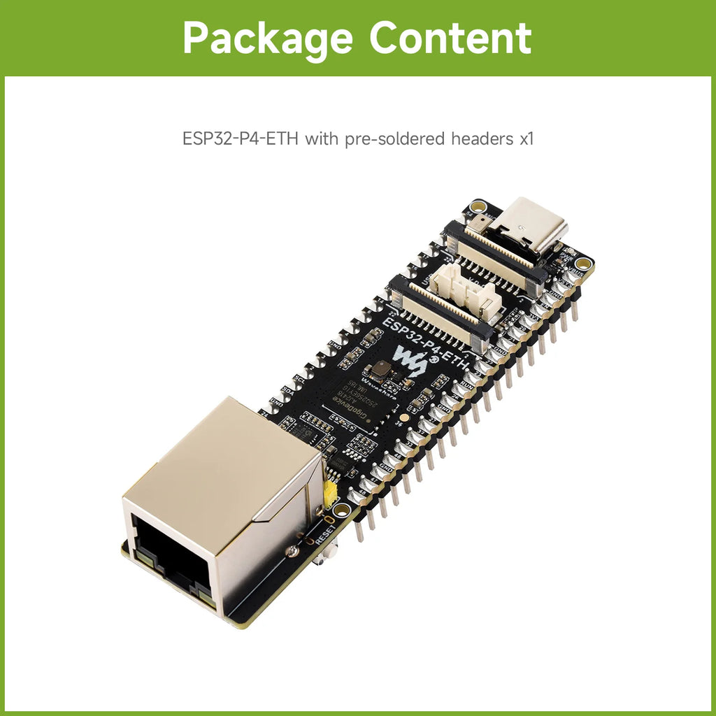 Waveshare ESP32-P4-ETH High-Performance Development Board, Based On ESP32-P4, With 100 Mbps RJ45 Ethernet Port