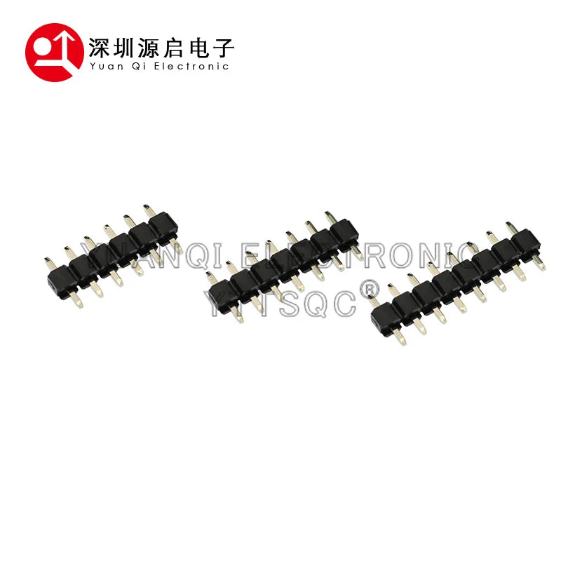 100pcs 2.54mm Male 1X3/4/5/6/7/8/40P L7.5 Low Profile Breakable Rohs Goldplate Single Row Straight PCB Male Pin Header Connector