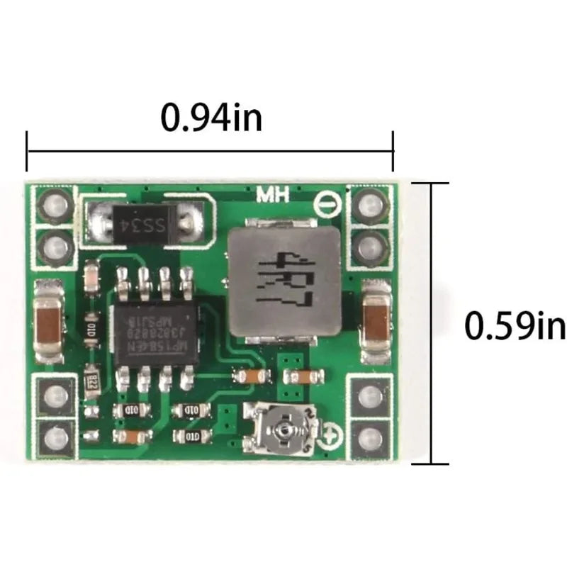 4Pcs MP1584EN 3A Mini DC-DC Step-down Power Supply Module 3A Adjustable Step-down Module Super for Arduino Replace LM2596