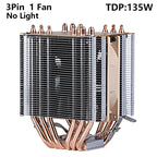 XUANFENG Air-cooled CPU Cooler 90mm Fan Twin Towers 4/6 Heat Pipe 4pin/PWM Compatible LGA2011 115x 1200 1700 X79 X99 AMD AM3 AM4
