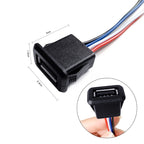 2.0 USB Female Base 2P/4P Direct Pressure Buckle Welding Wire Type A-Port Waterproof Socket Charging Female Plug