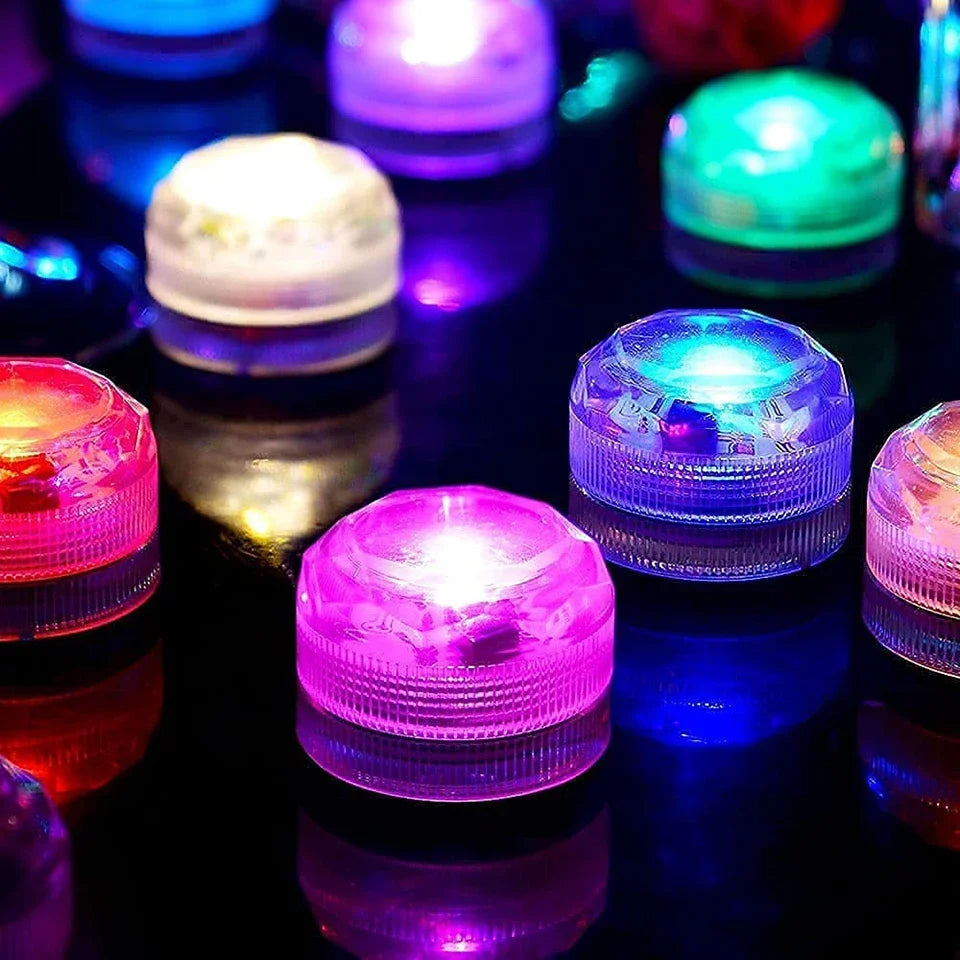 RGB Submersible Lights Remote Control Underwater Led Light Battery Operated Night Lamp For Halloween Vase Wedding Party Decor