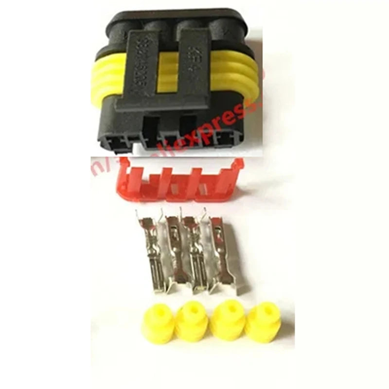 1 Pcs Kit 4 Pin Female And Male Auto Waterproof Electrical Wire Connector Plug For Car 282106-1 282088-1