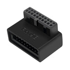 USB 3.0 19/20pin Male to Female Extension Adapter Angled 90 Degree Converter for Motherboard Connector Socket PH19A