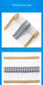 20PCS 2W 5% Wire Wound Resistor Fuse Winding Resistance 0.1 0.15 0.22 0.33 0.47 0.5 1 2.2 3.3 4.7 5.1 8.2 10 20 22 47 51 100 ohm
