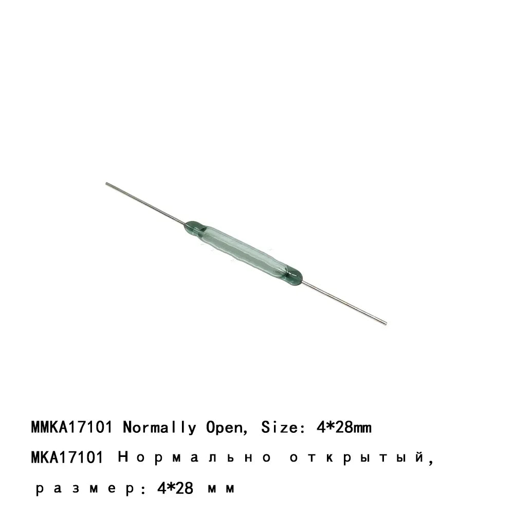 100pcs Reed Switch Magnetic Switch Normally Open Normally Closed NO NC Magnetic Conversion Sensor Induction Switch 4*28MM 1.8*10