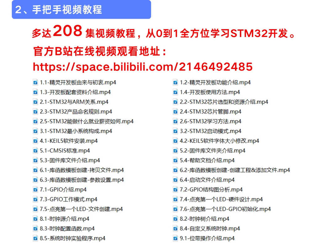 STM32 Development Board Beginner Learning Kit STM32 Microcontroller Small System Board