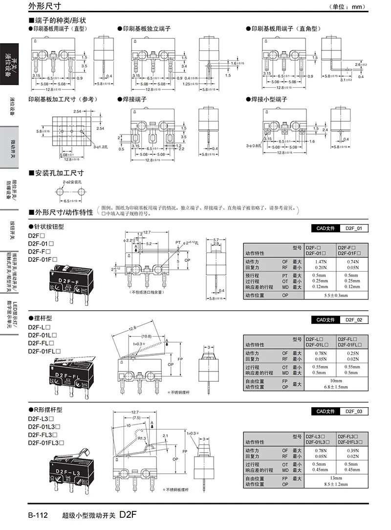 Mouse Button Switch D2FC-F-7N D2FC-F-K(50M) D2FC-F-7N(20M)(OF) D2FC-F-7N(10M)(OF) Mouse Micro Switch for omron mouse switch