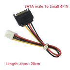1PCS SATA Hard Drive Power Cable 15 Pin Male to Female Extension Data Cable PH/XH/VH Sata to 4/6P 8P Graphics Card Power Cable