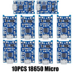 10PCS Micro/TYPE-C/MINI USB 5V 1A 18650 TP4056 Lithium Battery Charger Module Charging Board With Protection Dual Functions XCW