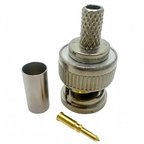 1/5Pcs/lot BNC Male RF Connector Plug Crimp For RG58 LMR195 Cable Straight Nickelplated 50Ohm Wholesale