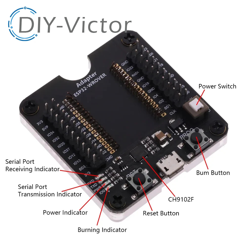 ESP8266 ESP32 ESP-WROOM-32 ESP32-WROVER Development Board Test Burning Fixture Tool Downloader for ESP-12F ESP-07S ESP-12S