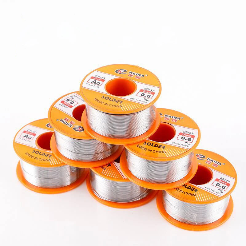 Rosin Solder Wire Tin B-1 63/37 Flux 2.0% 0.5/0.6/0.8/1.0/1.2/1.5/2.0mm Welding Soldering Iron Cord Reel ﻿