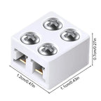 LED Strip Connectors 2Pin 8mm 5V/12V/24V Versatile LED Light Solderless Connector Adapter for 22AWG/20AWG/18AWG/16AWG Solid Wire