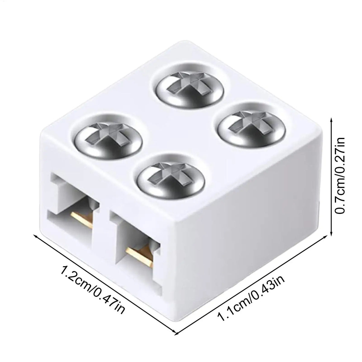 LED Strip Connectors 2Pin 8mm 5V/12V/24V Versatile LED Light Solderless Connector Adapter for 22AWG/20AWG/18AWG/16AWG Solid Wire