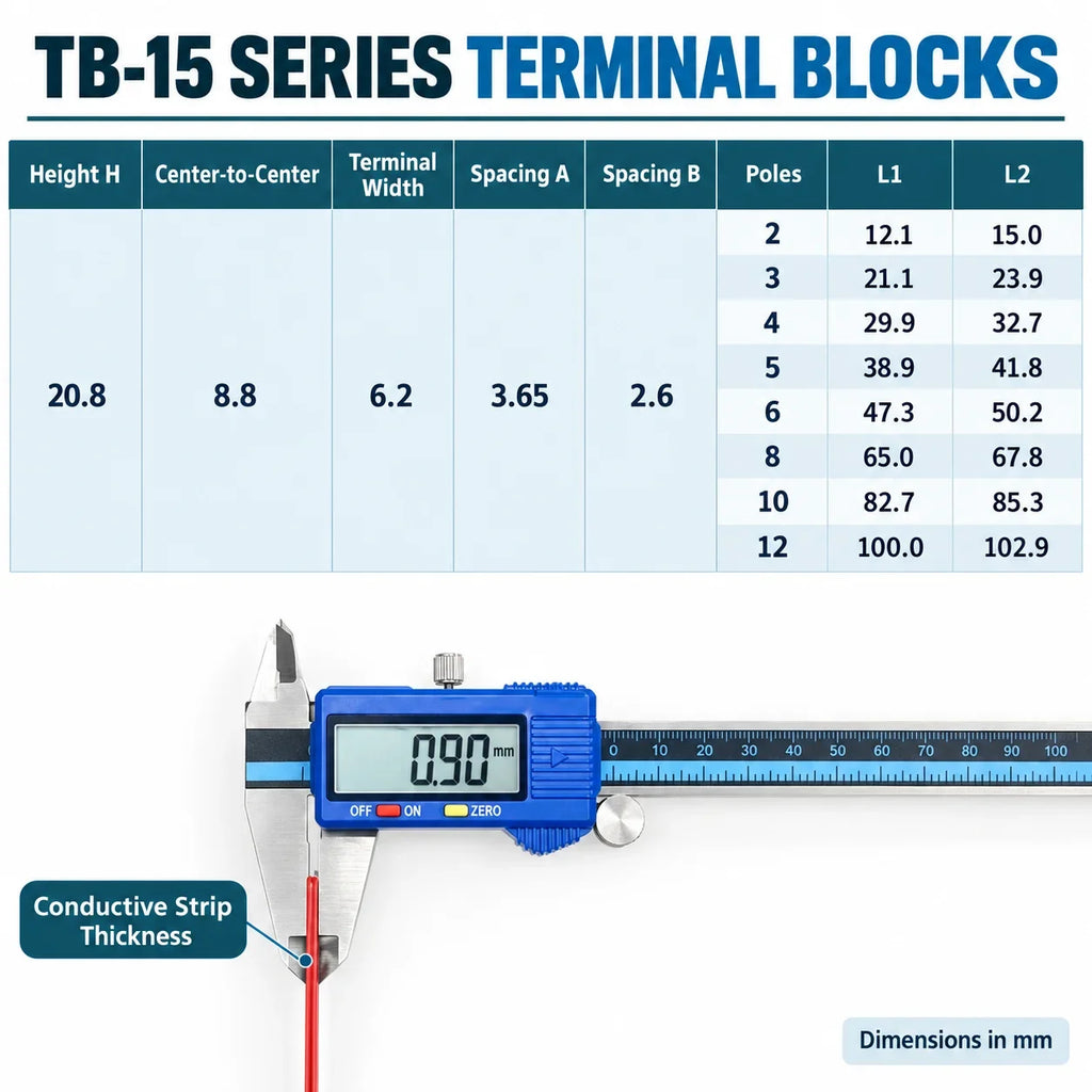 10/20/50/100PCS TB1512 / TBD-15A 12 Position Pre Insulated Fork Type Terminal TB Connection Strip Barrier Strip Jumper Connector