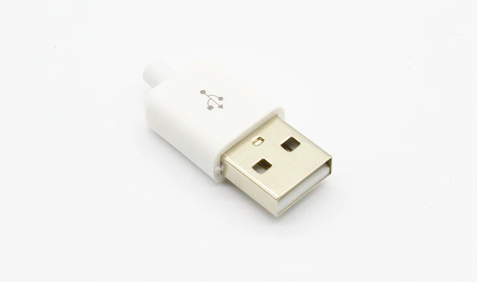 10pc/lot DIY USB 2.0 A Male Assembly Adapter Connector Plug Socket black white