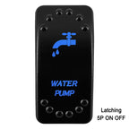 Waterproof Rocker Switch with Blue LED | 12V/24V Latching & Momentary (SPST/ DPDT) | for Marine, UTV, ATV, RZR, Automotive