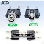 1PCS BNC to Banana Adapter BNC To Two Dual 4mm Banana Male Plug & Female Jack RF Coaxial Connector 3Way Splitter Test Converter