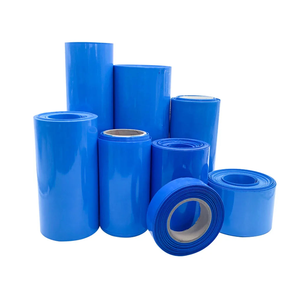 1KG 29.8~150MM PVC Heat Shrink Tube Shrinkable Cable Sleeve For 18650 Lithium Battery Pack + 100pcs Insulating Adhesive Paper