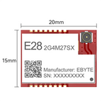 Plain SX1280 Wireless RF Module 8KM Compatible High Speed Lora SMD  PA+LNA GFSK FLRC